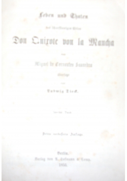 Don  Quixote von la Mancha, 1853 r.