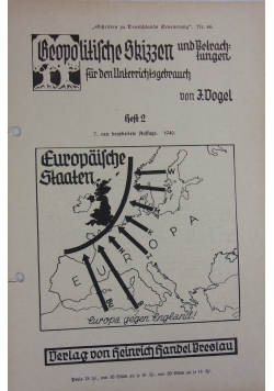 Geopolitische Skizzen, 1940r.
