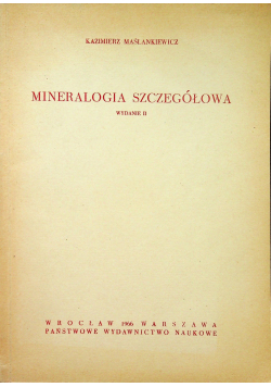 Mineralogia szczegółowa wydanie II