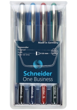Zestaw piór kulkowych Schneider One Business 0,6 mm 4 sztuki mix kolorów