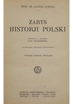 Zarys Historji Polski, 1920 r.