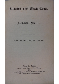 Stimmen aus Maria-Laach, 1893 r.