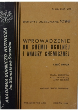 Wprowadzenie do chemii ogólnej i analizy chemicznej
