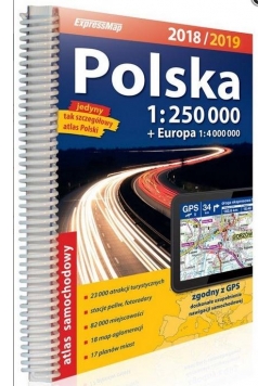 Atlas samochodowy Polska 1:250 000 2018/2019