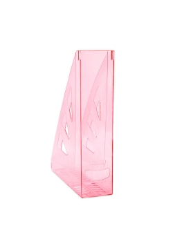Pojemnik na dokumenty ażurowy A4 transparentny czerwony Office Products