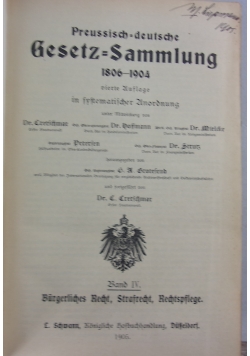 Preussiisch=deutsche 1806-1904 band IV