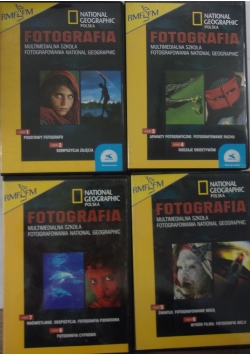 Fotografia, multimedialna szkoła fotografowania National Geographic, zestaw 4 CD