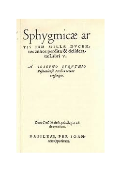 Sphygmicae ar, reprint z 1955 r.