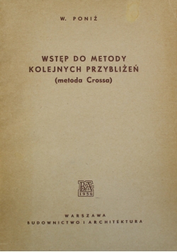 Wstęp do metody kolejnych przybliżeń