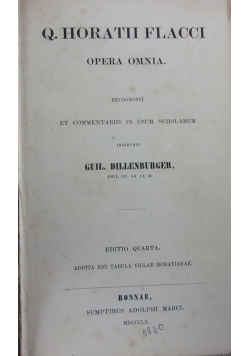 Opera Omnia, 1860 r.