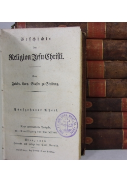 Gesichte der Religion Jesu Christi zestaw 8 książek, ok.1818r.