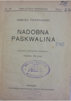 Nadobna paskwalina, 1926 r.