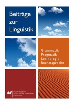 Beitrage zur Linguistik Grammatik Pragmatik Lexikologie Rechtssprache