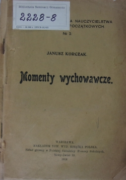 Momenty wychowawcze, 1919r.