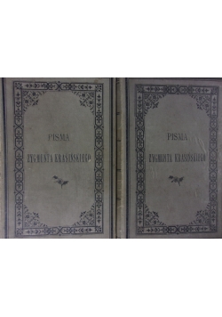 Pisma Zygmunta Krasińskiego 1-2, 3-4,  zestaw 2 książek , ok. 1890r.
