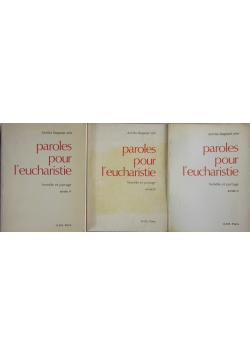 Paroles pour l'eucharistie homelie et partage tom A,B,C, 1979 r.