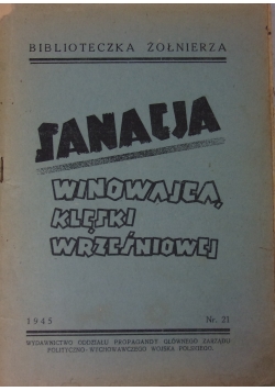 Sanacja-winowajca klęski wrześniowej,1945r.