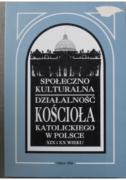 Społeczno kulturalna działalność kościoła