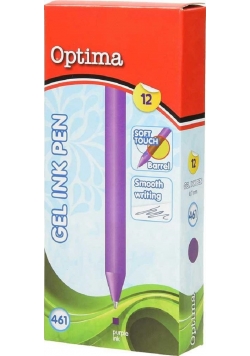 Długopis żelowy OPTIMA 0,7 fioletowy 12 sztuk