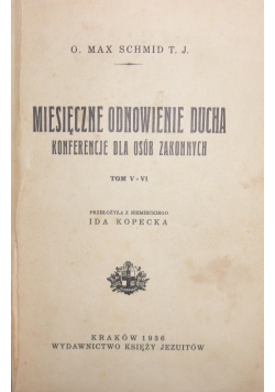 Miesięczne odnowienie ducha, t.V - VI 1936 r.