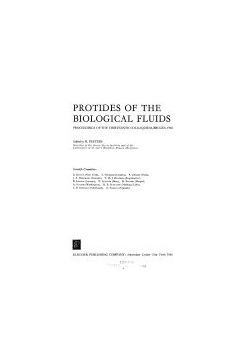 Protides of the Biological Fluids