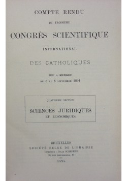 Compe rendu du troisime congresscientifique international, 1895r.