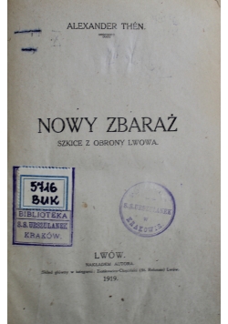 Nowy Zbaraż 1919 r