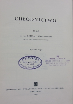 Chłodnictwo, 1949r.