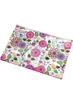 Koperta z nadrukiem zip A4 PP Flowers
