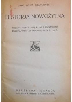 Historja nowozytna 1924 r.