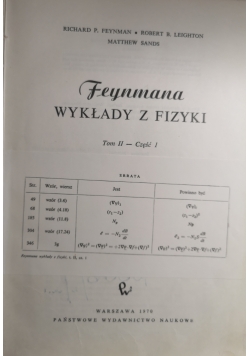Feynmana wykłady z fizyki tom II część 1