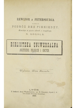 Rewizor z Petersburga ,1882 r.