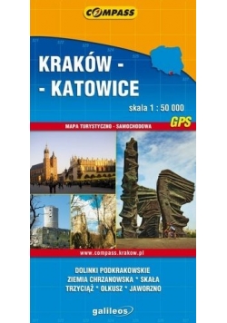 Kraków - Katowice. Mapa turystyczno-samochodowa 1:50 000