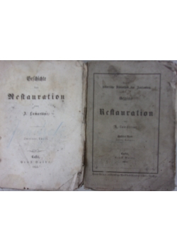Geschichte Der Kestauration, II i VI,ol. 1852 r.