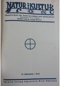 Natur und kultur, 1934 r.