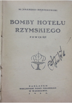 Bomby hotelu rzymskiego, 1926r