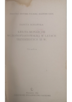 Kryzys monarchii wczesnopiastowskiej w latach trzydziestych XI w