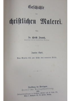Geschischte der christlichen Malerei,1894r.
