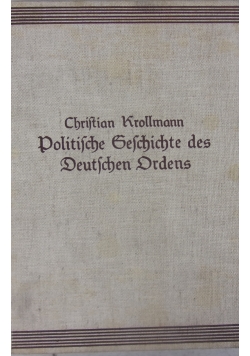 Politische Geschichte des Deutschen Ordens, 1932