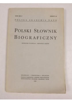 Polski Słownik Biograficzny, t. XIV / 3, zeszyt  62
