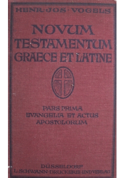 Novum Testamentum Graece et Latine 1922 r.