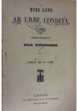 Titi Livi Ab Urbe Condita Libri, 1873 r.