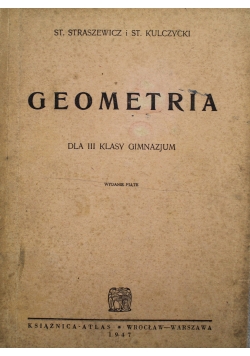 Geometria dla III klady gimnazjum 1947 r.