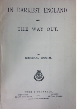 In darkest England the way out, 1891 r.