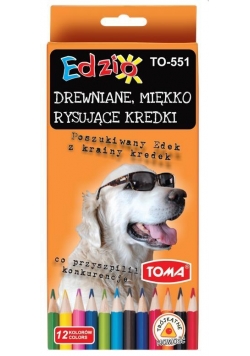 Kredki trójkątne Edzio 12 kolorów TOMA