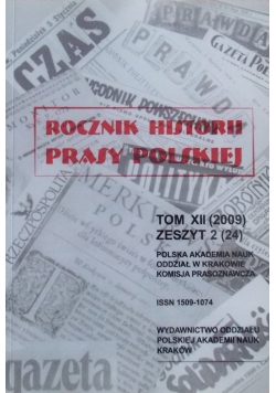 Rocznik historii prasy Polskiej, zeszyt 2, tom XII