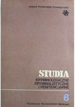 Studia kryminologiczne kryminalistyczne  6