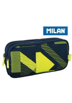 Piórnik Milan 3-komorowy KNIT żółty