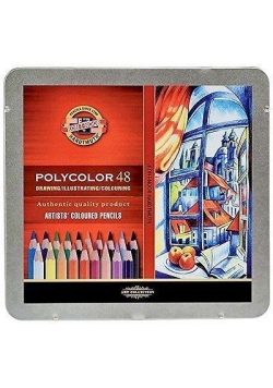 Kredki Polycolor 48 kolorów opakowanie metalowe