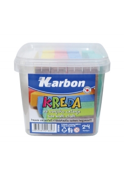 Kreda kol. do malowania po asfalcie 24 szt. Karbon